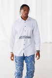 LOGO BUTTON UP LONG SLEEVE SHIRT