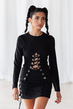 LACE UP LONG SLEEVE