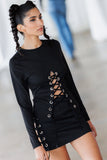 LACE UP LONG SLEEVE
